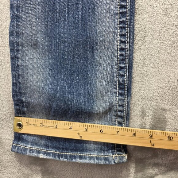 Miss Me Jeans Womens 27 Blue Bootcut Studded Flap Pocket Embellished Denim Pants - Picture 14 of 14